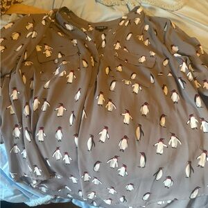 Torrid Gray Penguin Print Top